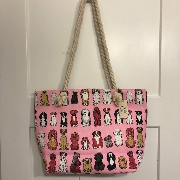 Handbags - Super Cute Dog Print Tote Bag
